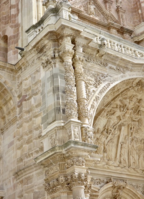 Elementos de la fachada plateresca, catedral, Astorga, León, 2011.