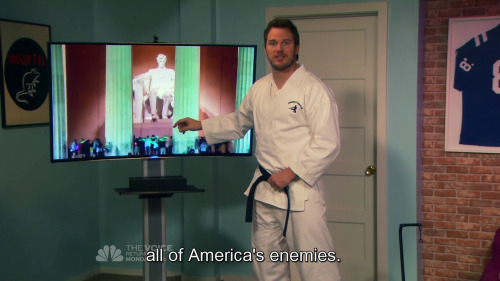 The mental institution called the Smithsonian and the Lincoln Memorial, in Parks and Recreation, The