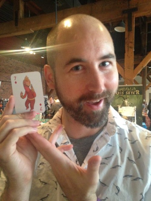 evandahm: At Vancaf I had an ADVANCE COPY of FRIENDS DECK and I took a bunch of pictures of people w