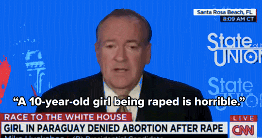 rootbeersweetheart:  micdotcom:  Mike Huckabee says 11-year-old rape victim should