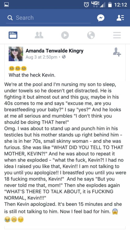 tygermama: durnesque-esque: Kevin’s mom is a hero. I love you Kevin’s mom