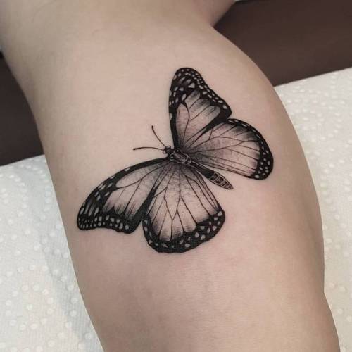 Butterfly flower Black Grey Color Tattoo Design by Samarveera2008 on  DeviantArt