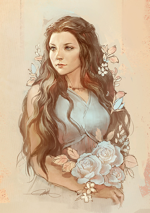 mushroomtale-fanart:I’ve been looking for an excuse to draw Queen Margaery forever, so yay you guys!