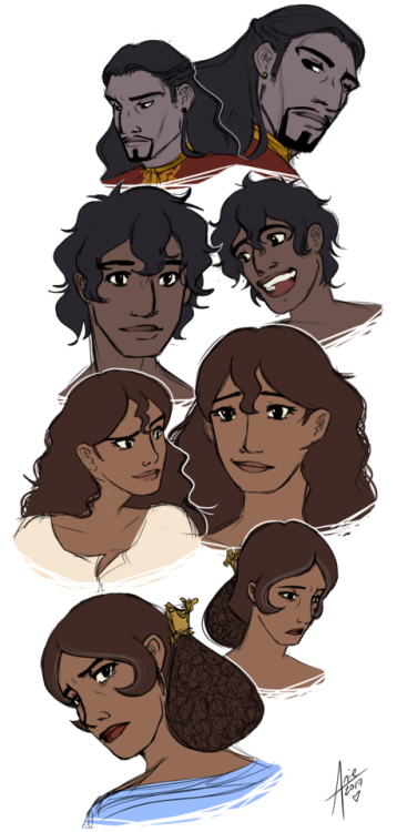 Some more concepts! This time playing around with skin tones and hair colour more than anything. Fea