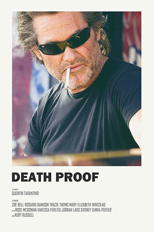 Death Proof Minimalist Poster A Quentin Tarantino Alternative Movie Print Kurt Russell Cult Film Home Decor Artwork Wall Hanging Gift Idea