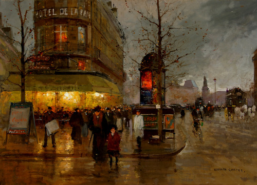 edouard-cortes: La Place de la Bastille, Paris, Edouard CortesMedium: oil,canvashttps://www.wikiart.