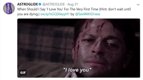 timetraveldean: I have no idea who runs the Astroglide twitter account but honestly, they’re m