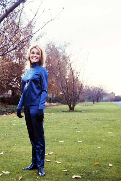 Sharon Tate in London, dressed in her costume for Eye of the Devil (1966)