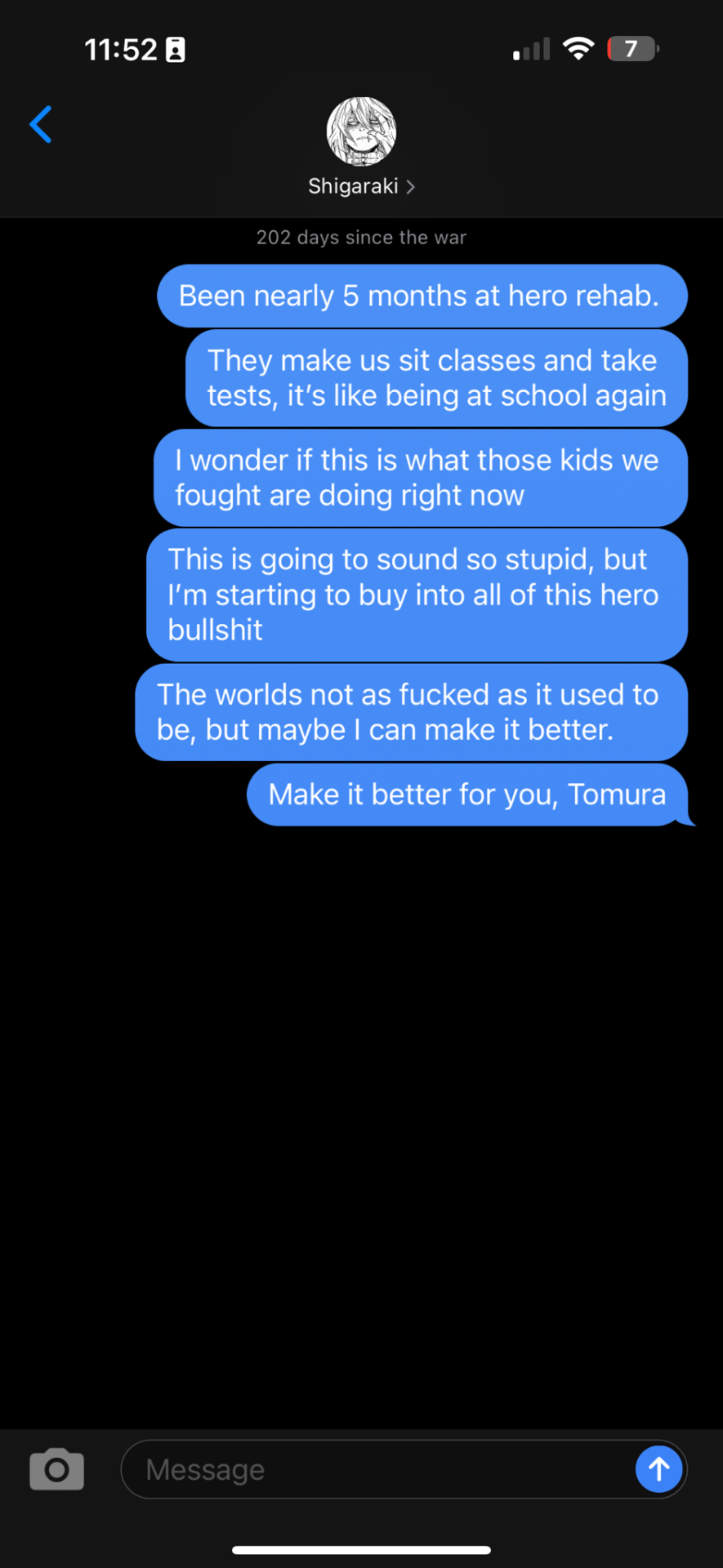 Tomura Shigaraki Days Since The War