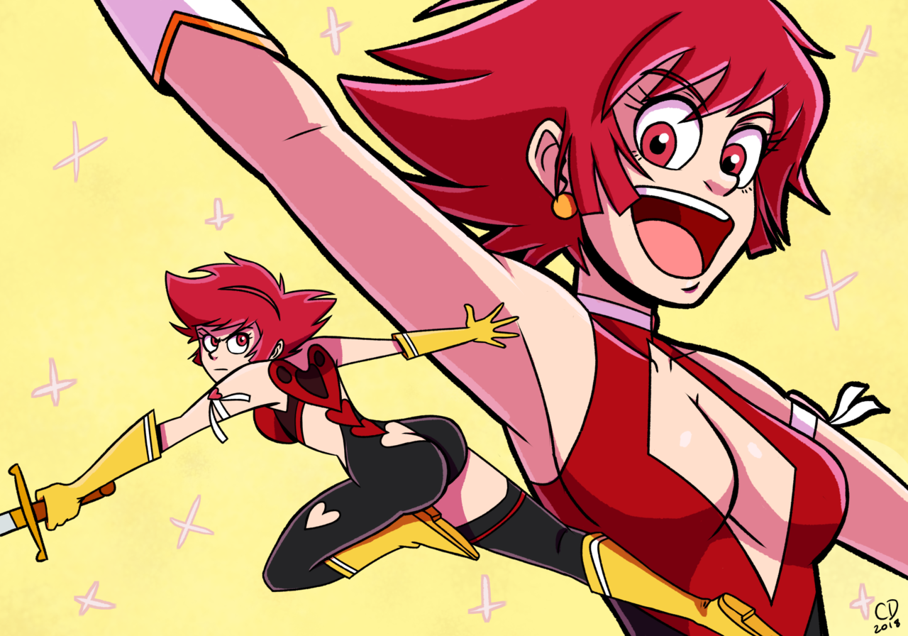 christiandobbinsart:A couple classic anime pieces I put up on Twitter. &lt;3