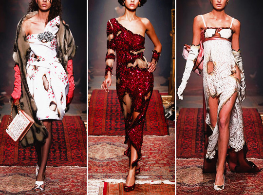 agentqarter:  moschino’s burned dresses | f/w 2016 
