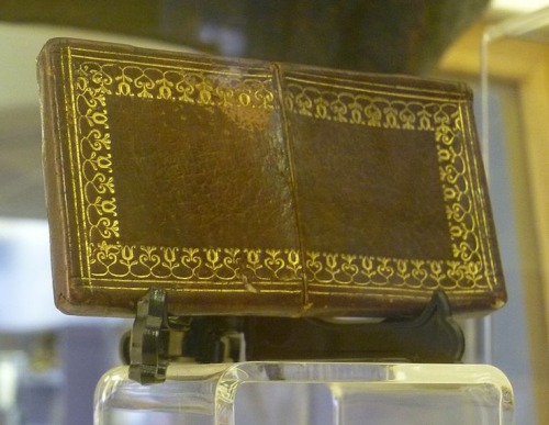 Calling card case made from the skin of the executed 18th c bodysnatcher William Burke, displayed in the Police Centre on Edinburghs Royal Mile