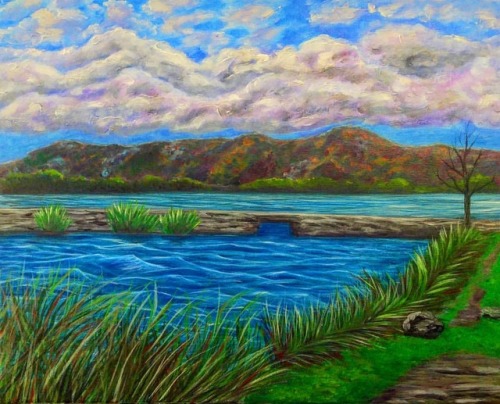 I think this is my favorite painting that I’ve done for painting I class! Thames river as seen