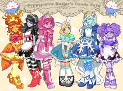 yamino:  milkydayy:  an au where peppermint butler opens up a maid cafe and its top paying customer is    all my favorite things!