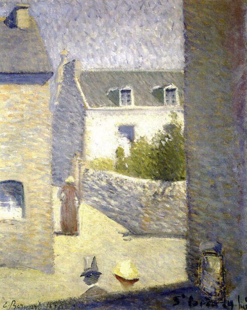 Street in Saint-Briac, 1886.  Oil on canvas by Emile Bernard (1868-1941).