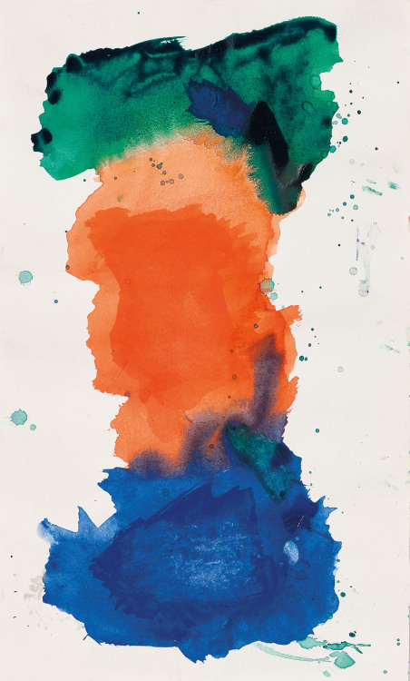 beenaround-ordinaryperson: Sam Francis (American, 1923 - 1994), Untitled, SF78-1087 [reg. #], 1978; 