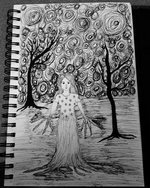 I drew a thing today…. it’s a tree lady.