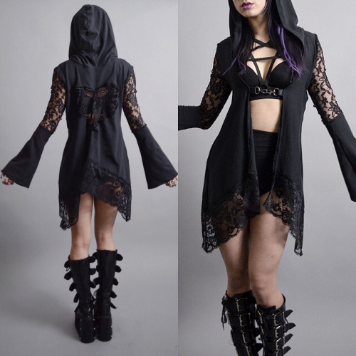 lustfuldolldesigns:  Dark Lace Cardigan  Available and handmade to orderwww.shoplustfuldoll.comwww.lustfuldoll.etsy.com 