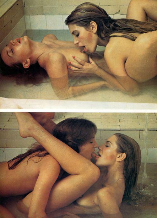 corazoncaddow: #2girls#lesbian#bathroom#bathtub#hotties#lickingtits#kissing#tenderness#tonguekiss#Se