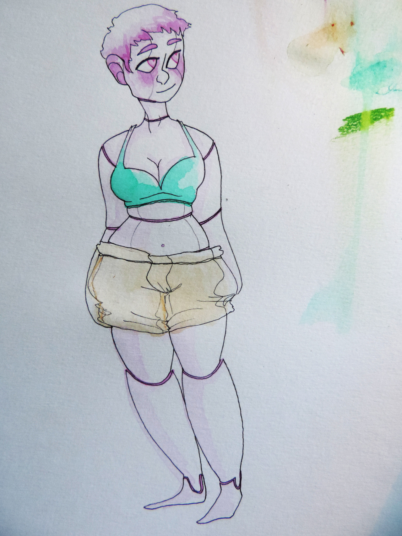 Had some free time and saw my water colours sitting in the corner and decided why