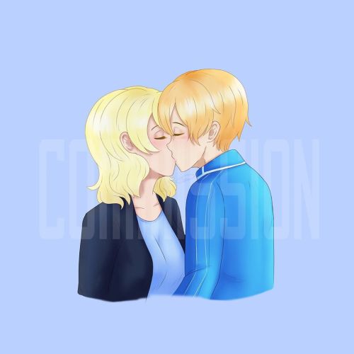 I finished my first commission in a while! Some ship art for Eugeo and Brianna, the oc of @musiclove