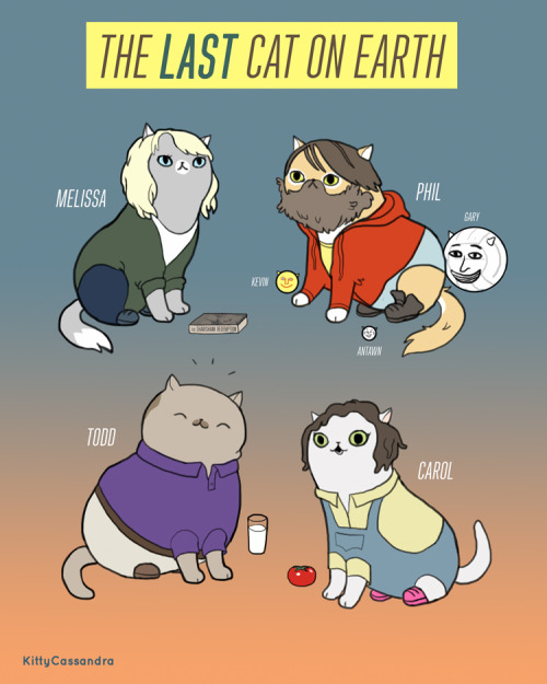 8x10in. print available here: https://www.etsy.com/listing/228701421/last-cat-on-earth-8x10in-print?