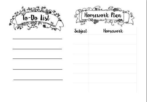 New To-Do List And Homework Plan Duo Printable Available To Download Now Free