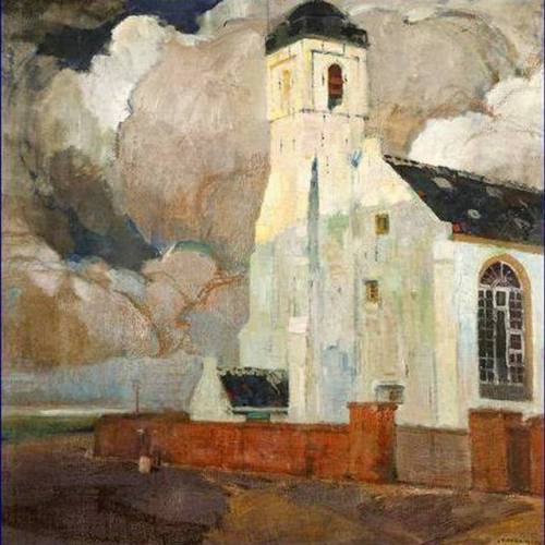 The White Church in Katwijk  -   Isidoor Opsomer , c.1920.Belgian, 1878–1967oil on canvas, 99 x 98 c