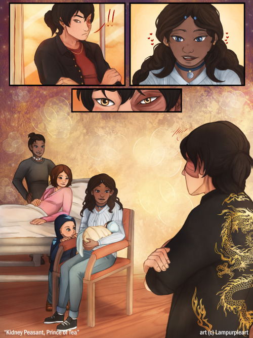 [Image description: Digital comic page with four panels. Top-left panel: Zuko is crossing his arms a