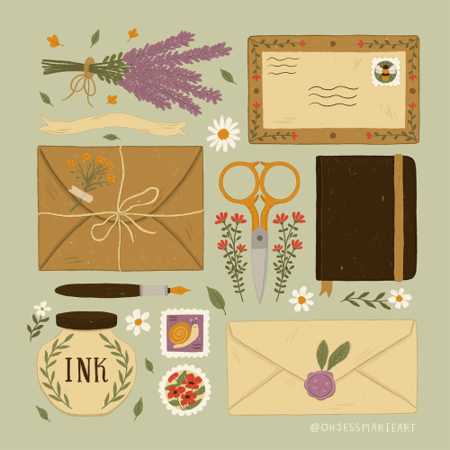 dustypalms: *daydreams about pretty envelopes* prints | instagram | don’t delete caption pleas