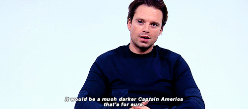 sebastiansource:“Bucky is not Captain America.”Sebastian Stan about Bucky being Captain America