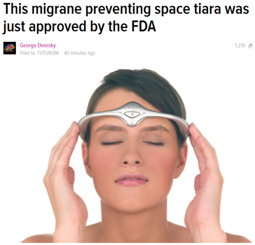 airyairyquitecontrary: bettierage: Fantastic news for people who suffer regularly from migraine head
