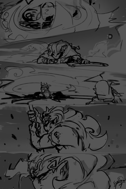 thankyourluckystars13: evaison-art:   so here it is, the rough draft of my botw 2 comic, that i may 