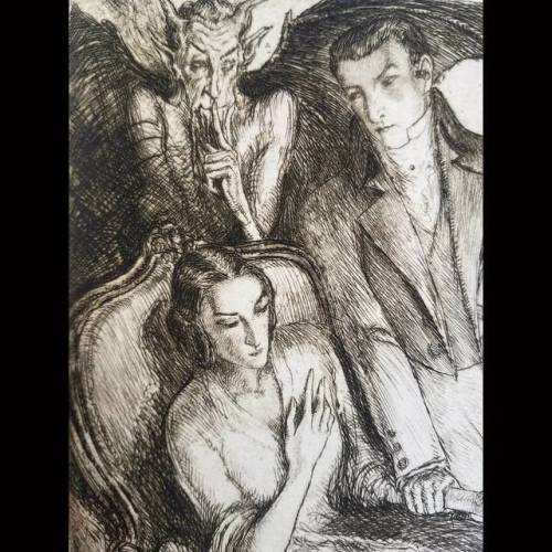 Serge Ivanoff, 1925.Detail of an original etching from ‘Le Diaboliques’, Paris. $150.00 One of onl