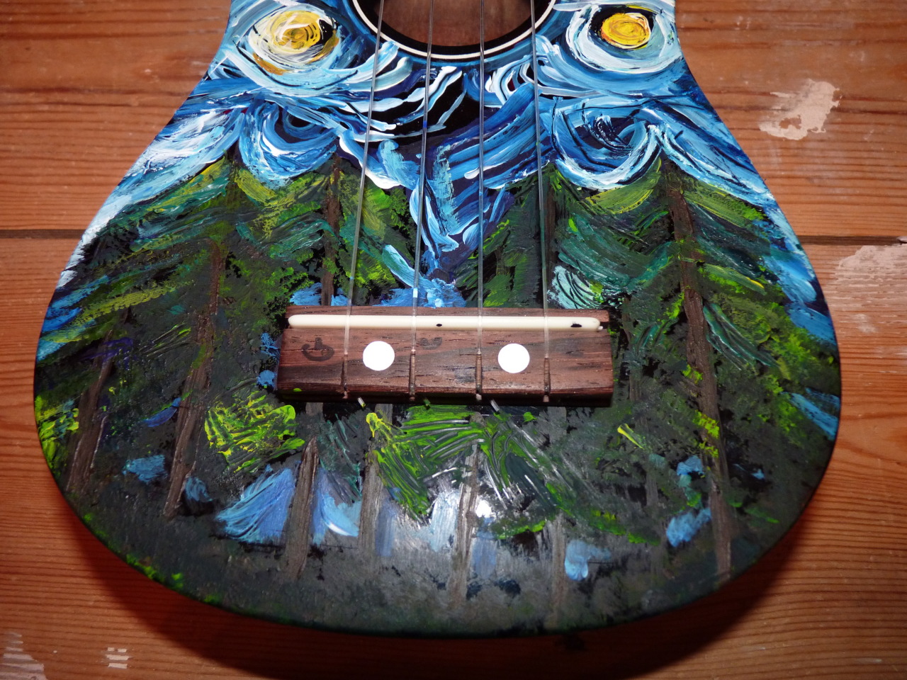 namaste-release:  My ukulele that was painted by the lovely Hannah for my christmas