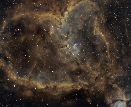 IC 1805 - Sprawling across almost 200 light-years, emission nebula IC 1805 is a mix of glowing inter
