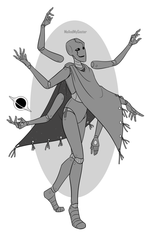 me-and-my-gaster:August Coloring Page - Outertale GasterThis is a coloring page I inked during the t