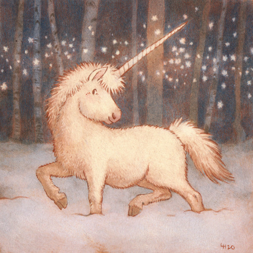 guldentusks:Wintry unicorn!!