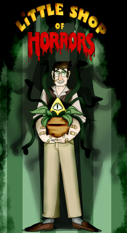 w1tchprince:  Whatever you do, don’t feed the plants! This is such a GREAT au idea by stanxreader and I went overboard w it please view the LARGE VERSION HERE IN THE LINK I just aaa I reALLY LOVE LITTLE SHOP OF HORRORS YOU GUYS I was gonna draw more