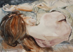 definitelydope:  nude watercolour 30*42 - available (by handtremor) 