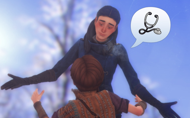 the feeling when you keep telling your son to dress up better for the winter, or else he´ll get sick. will he ever learn?   #ts4 story #meet  lukas mom #my ocs #( testing gshade )  #( it runs like butter )
