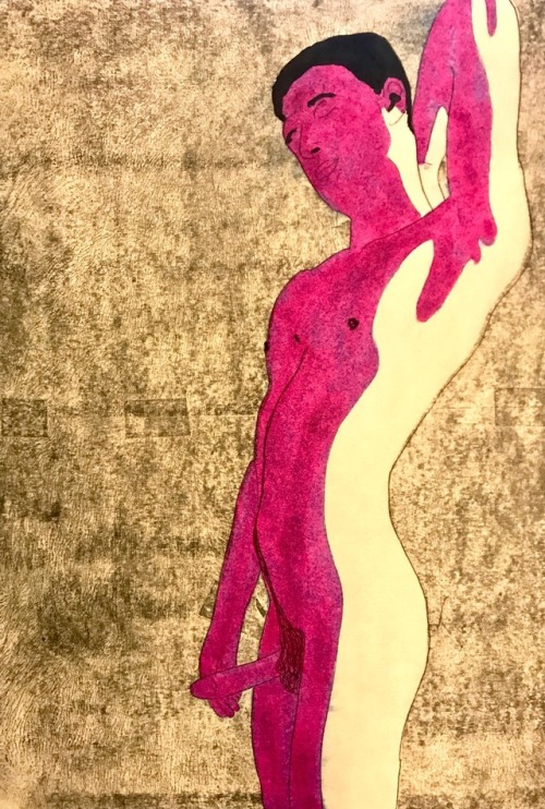 malegraph:  ink on paper, A3, rugby lad.