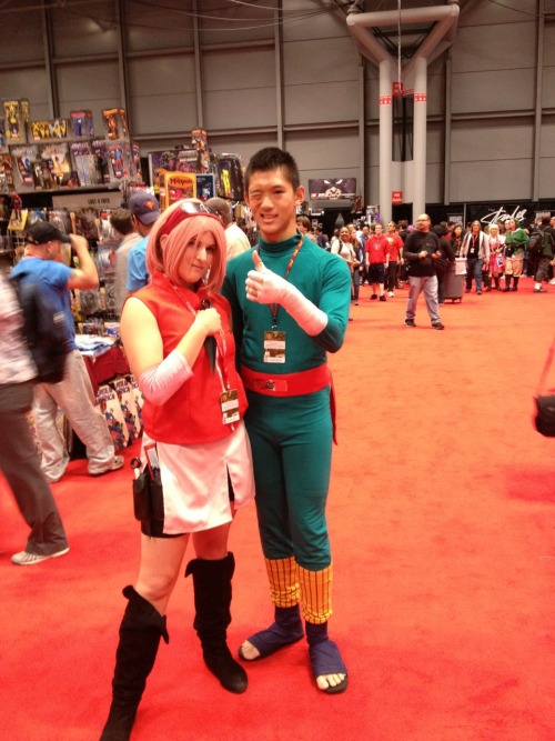 Day one nyc comic con Saturday!! If you Are in my photos let me know！！ I went as Sakura Haruno and K