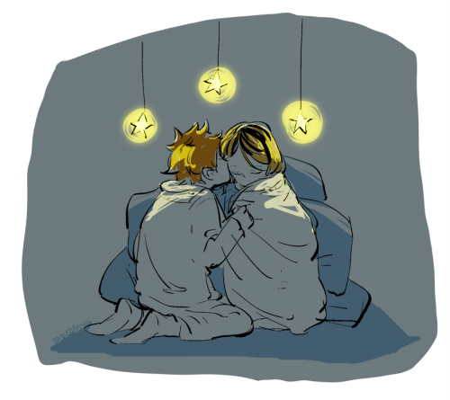 badlyplanned:feeling kind of down today, so i just wanted to doodle some kenhina to end the day on a