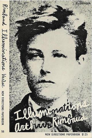 ducotedelestaque: Arthur Rimbaud’s “Illuminations” (New Directions, 1957), cover art designed by Ray