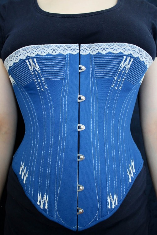  1880s/1890s corset reproduction, from my blog. 