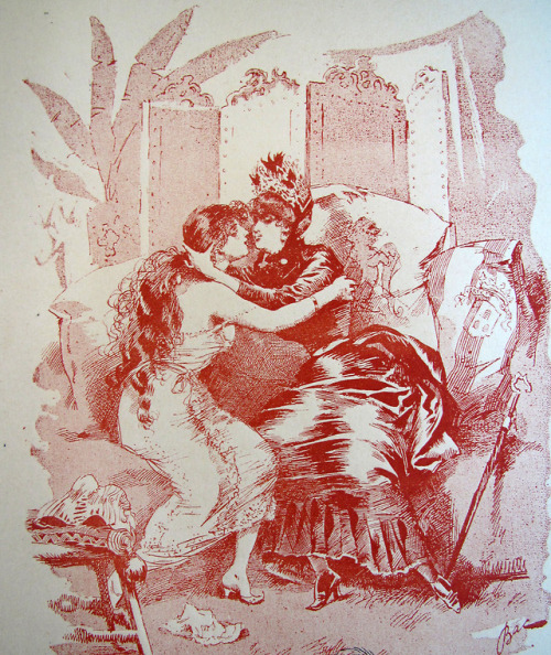 two lovers “lucie-berthe” illustrated by ferdinand bac, for femmes honnêtes! by joséphin péladan, 18