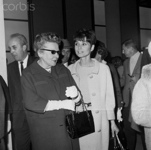 The actress Audrey Hepburn photographed with her mother, the Baroness Ella Van Heemstra, by Ed Widdi