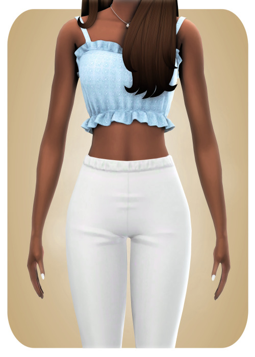 Hair • Earrings• NecklaceLook 1: Top• SkirtLook 2: Top• SkirtLook 3: Top• Pants