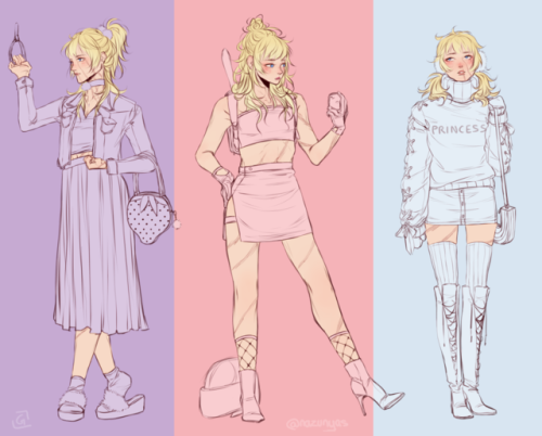 i have nothing of particular importance to post so here’s some outfit doodles from my twitter of my 